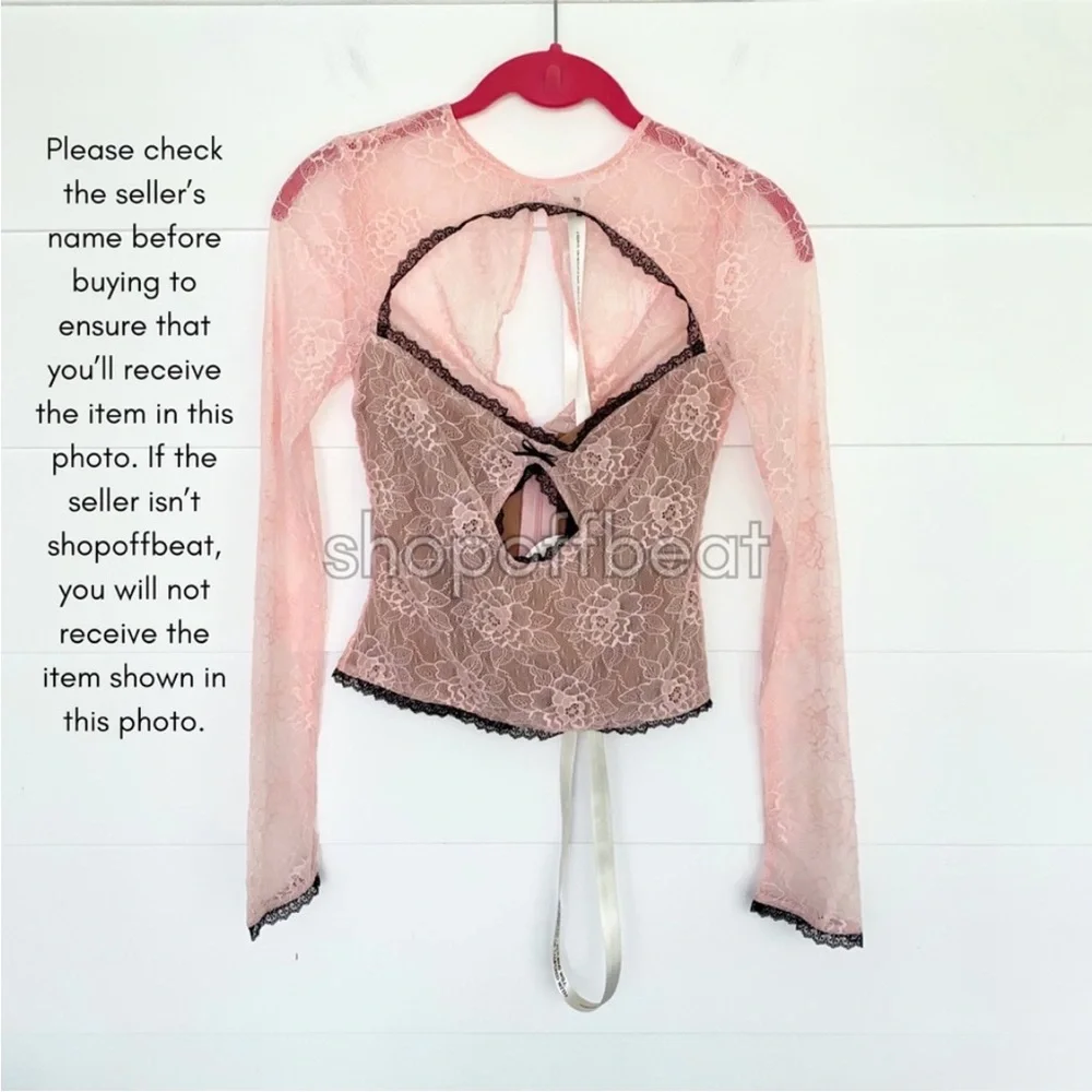 NEW Mistress Rocks Peony Lace Cutout Top & Skirt Set XS